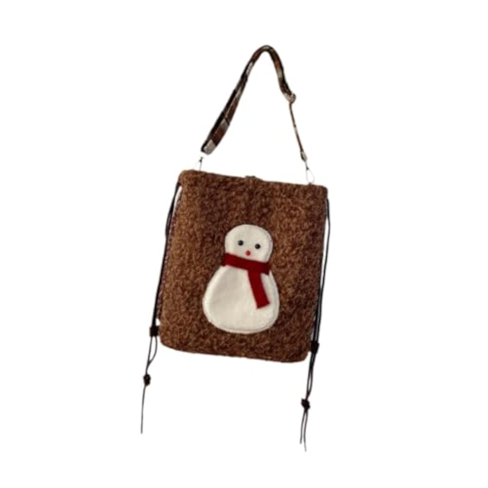 Christmas Snowman Backpack for Vacation and Party, Brown